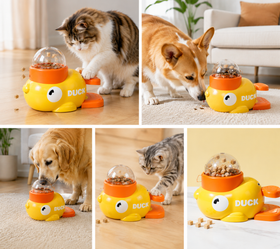 Interactive Duck Treat Dispenser Toy | Puzzle Feeder for Dogs & Cats