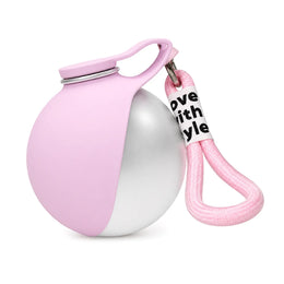 Outdoor 304 Stainless Steel Round Hanging Carabiner Folding Silicone Water Bottle